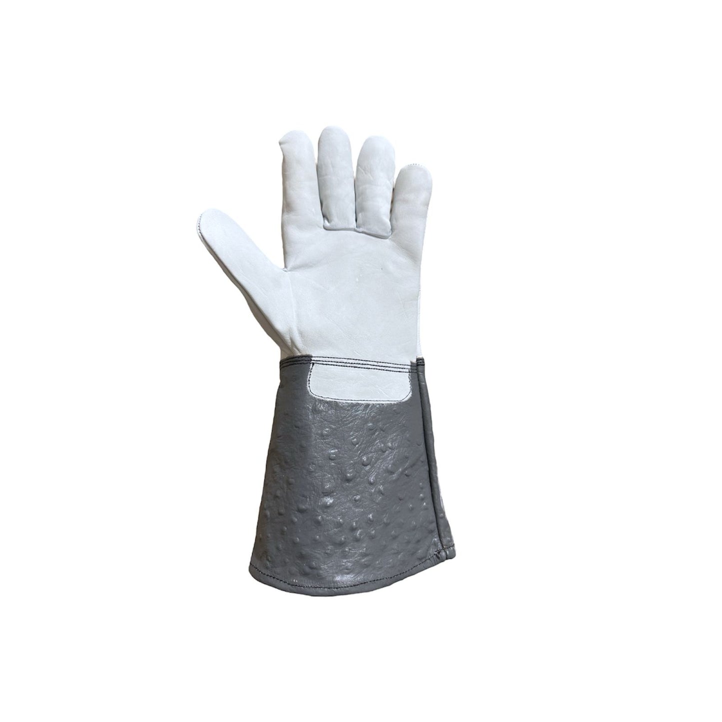 Will To Be Discontinued After Sold Out! Grey Ostrich Textured Welding Gloves 777's