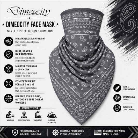 Grey/White Face Mask