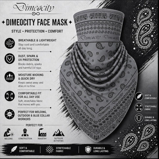 Grey/Black Face Mask