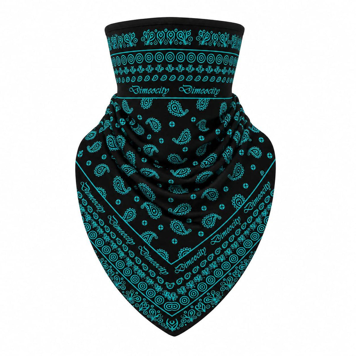 Turquoise/Black Face Mask