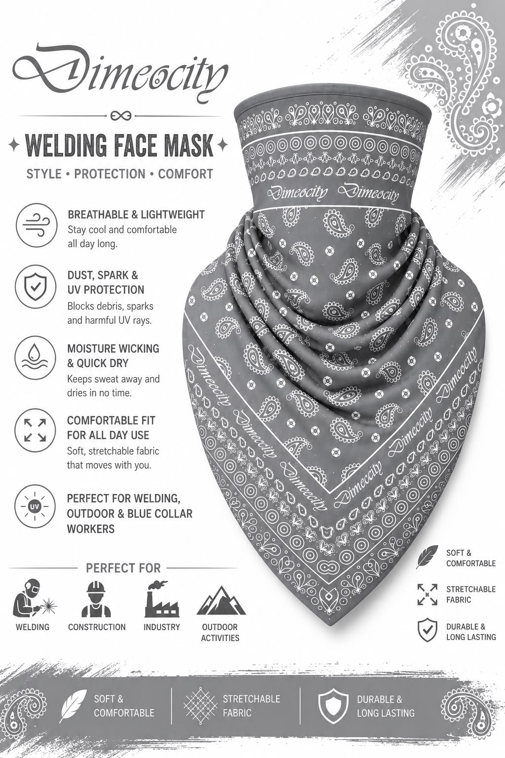 Grey Face Mask