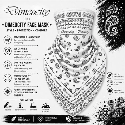 White/Black Face Mask