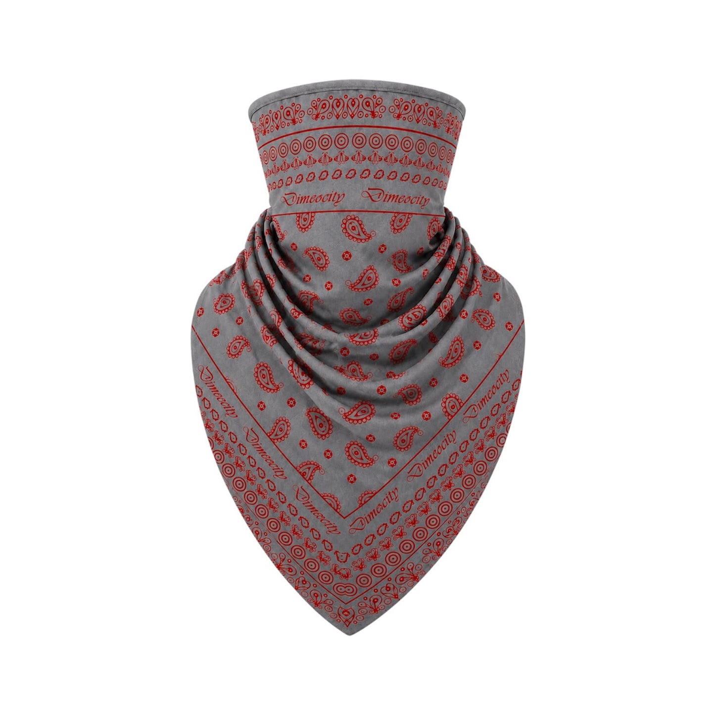 Grey/Red Face Mask